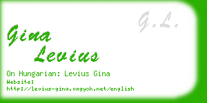 gina levius business card